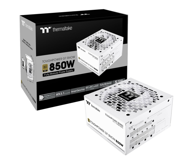 THERMALTAKE ToughPower GT 850W 80 Plus Gold ATX 3.1 White PS-TPT-0850FNFAGE-W - 1369669 - zdjęcie